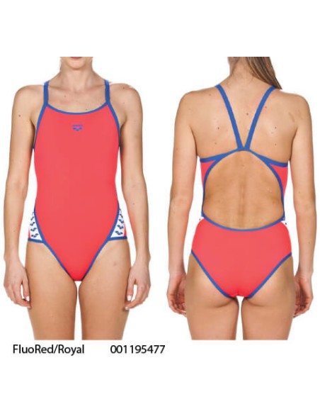  Fluo Red/Royal - Costume intero piscina ARENA 