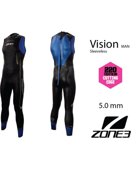  Zone3 Men's Sleeveless Vision Triathlon Wetsuit 