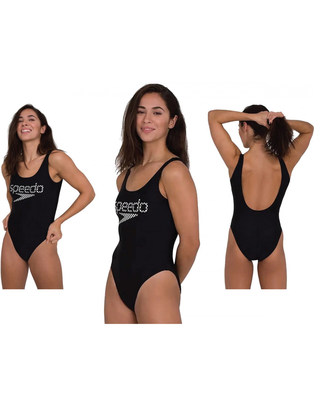 Speedo Logo Deep U-Back 1 Piece Swimsuit Adult Female