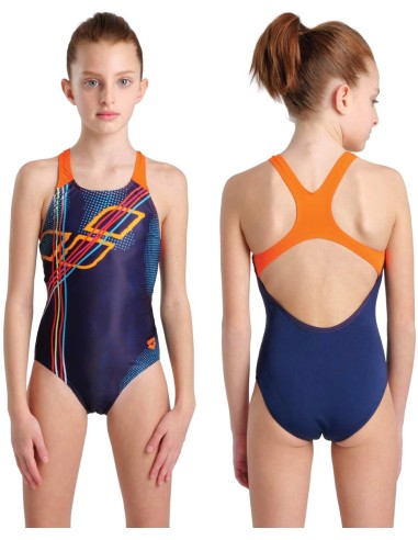 Arena Girl Swimsuit with Swim Pro Linee and Pois print