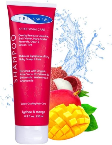 Triswim Chlorine Removal Shampoo|Lychee & Mango (250ml)