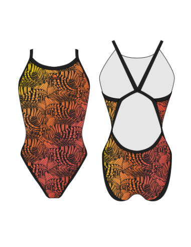 Turbo Revol Flu Gradient Fish Ladies Swimsuit