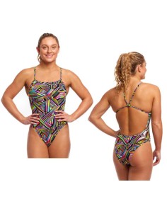 Funkita Strip Straps Ladies Swimsuit front back