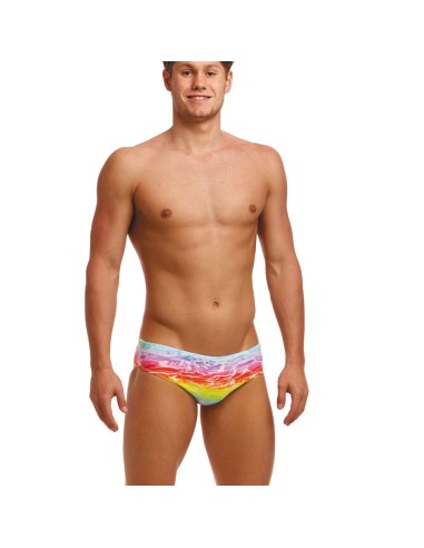 Funky Trunks Swimsuit Lake Acid Brief Man front back