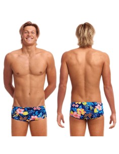 Funky Trunks Swimsuit In Bloom Man font back