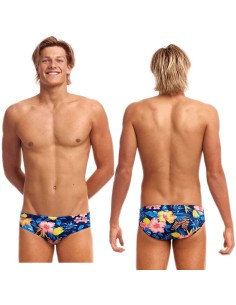Funky Trunks Swimsuit In Bloom Brief Man front back