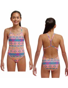 Funkita Devil In Detail One Piece Girl Swimsuit front back