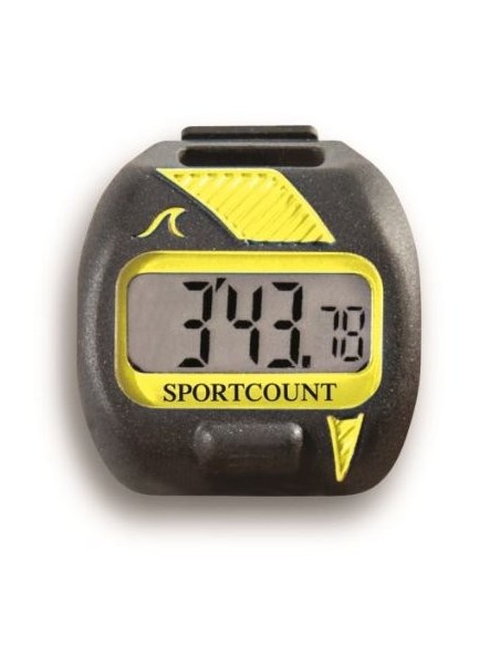  Cronometro SportCount giallo dettaglio schermo 