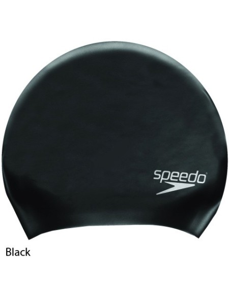  Black - Long Hair Swim Cap Speedo 