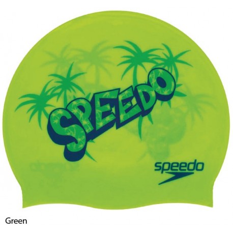 Green - Cuffia Junior Slogan Print Speedo