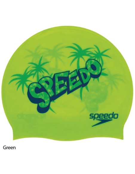  Green - Cuffia Junior Slogan Print Speedo 