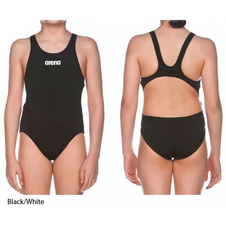 Black/White - Costume Intero Bambina Swim Tech Solid Arena