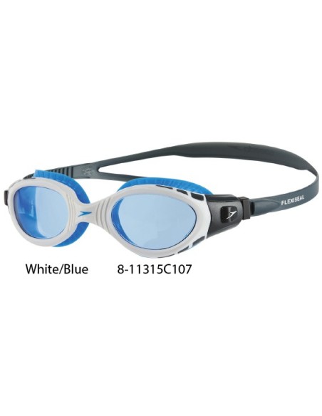  White/Blue - Futura Biofuse Flexiseal Goggles Speedo 