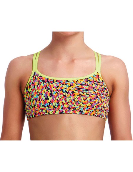  Front - Funkita Fireworks Criss Cross Two Piece  