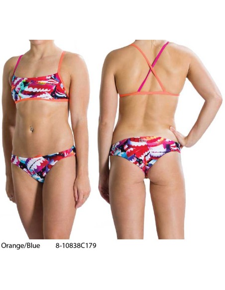  Orange/Blue - Women's Flipturns Two Piece Crossback Swimsuit Speedo 