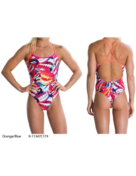  Orange/Blue - Women's Flipturns Crossback Swimsuit Speedo 