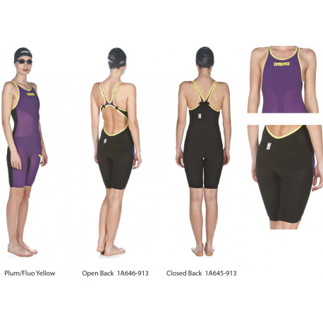 Dark Grey/Black 56 Donna Visita lo Store di ArenaARENA Powerskin Carbon Air Swim Suit-Open Back Costume da Bagno 