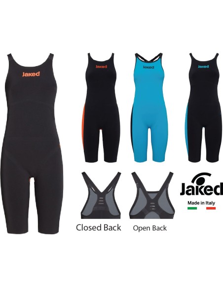  JKeel Knee Suit JAKED aperto/chiuso dietro - costume da gara donna 