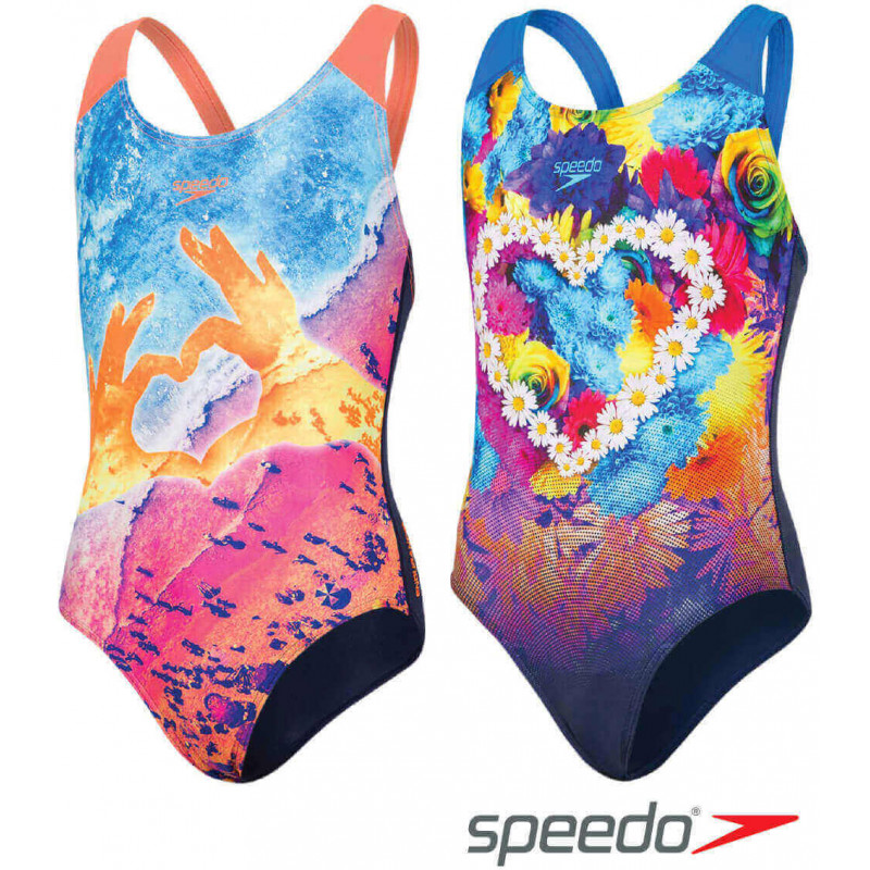Visita lo Store di SpeedoSpeedo Placement Digitale Splashback Costume da Bagno Bambine e Ragazze 